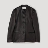 ROHE - Shaped grain leather jacket | black