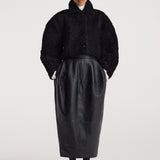 ROHE - Rounded shearling jacket | black