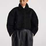 ROHE - Rounded shearling jacket | black