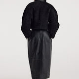 ROHE - Rounded shearling jacket | black