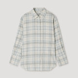 ROHE - Flannel check overshirt | sea green check