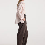 ROHE - Classic fit striped shirt | rose stripe