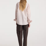 ROHE - Classic fit striped shirt | rose stripe