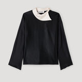 ROHE - Reimagined collar top | black