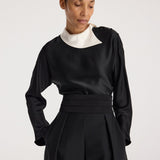 ROHE - Reimagined collar top | black