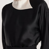 ROHE - Reimagined collar top | black
