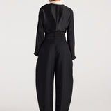 ROHE - Reimagined collar top | black