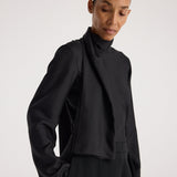 ROHE - Silk foulard top | black