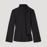 ROHE - Silk foulard top | black