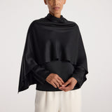 ROHE - Satin cape top | black
