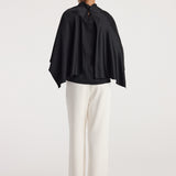 ROHE - Satin cape top | black