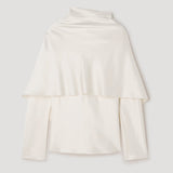 ROHE - Satin cape top | cream