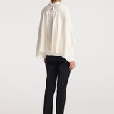 ROHE - Satin cape top | cream