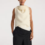 ROHE - Textured fringe bouclé top | cream