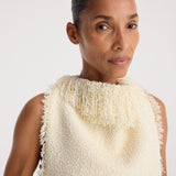 ROHE - Textured fringe bouclé top | cream