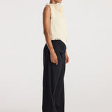 ROHE - Textured fringe bouclé top | cream