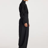 ROHE - Plissé shaped top | black