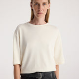 ROHE - Oversized cotton wool t - shirt | cream