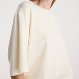 ROHE - Oversized cotton wool t - shirt | cream