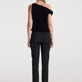 ROHE - Draped velvet top | black