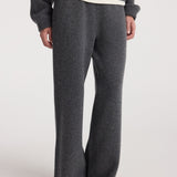 ROHE - Compact knitted trousers | dark grey melange