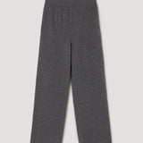 ROHE - Compact knitted trousers | dark grey melange