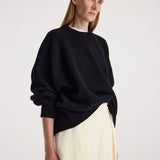 ROHE - Classic crewneck jumper | black