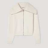 ROHE - Two way sailor zip cardigan | cream