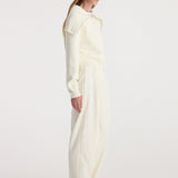 ROHE - Two way sailor zip cardigan | cream