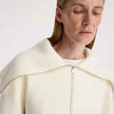 ROHE - Two way sailor zip cardigan | cream