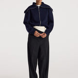 ROHE - Two way sailor zip cardigan | navy