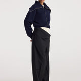 ROHE - Two way sailor zip cardigan | navy