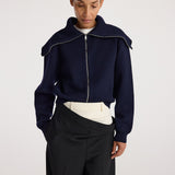 ROHE - Two way sailor zip cardigan | navy
