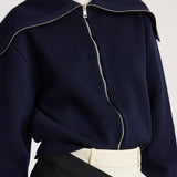 ROHE - Two way sailor zip cardigan | navy