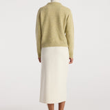 ROHE - Fitted mouliné crewneck | butter mouliné