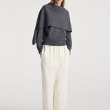 ROHE - Cape jumper | dark grey melange