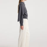 ROHE - Cape jumper | dark grey melange
