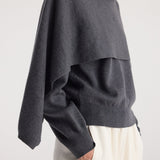ROHE - Cape jumper | dark grey melange