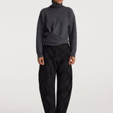ROHE - Sculptural turtleneck | dark grey melange