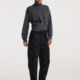ROHE - Sculptural turtleneck | dark grey melange
