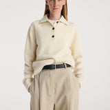 ROHE - Wool - cashmere polo | cream