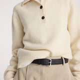 ROHE - Wool - cashmere polo | cream