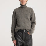 ROHE - Mouliné turtleneck | grey mouliné