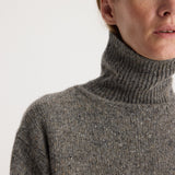 ROHE - Mouliné turtleneck | grey mouliné