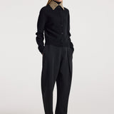 ROHE - Cheetah collar cardigan | black