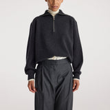 ROHE - Two - way zipped turtleneck | charcoal