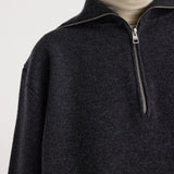 ROHE - Two - way zipped turtleneck | charcoal
