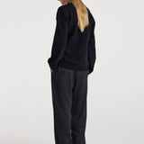 ROHE - Off - shoulder wrap cardigan | black