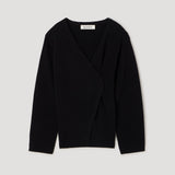 ROHE - Off - shoulder wrap cardigan | black