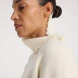 ROHE - Turtleneck with raw details | off white